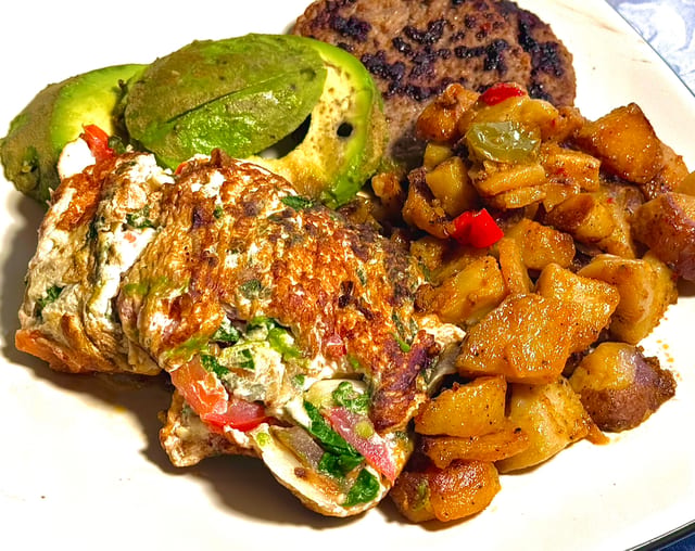 Build Your Own Omelette with Regular Eggs.