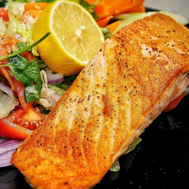 Grilled Salmon.