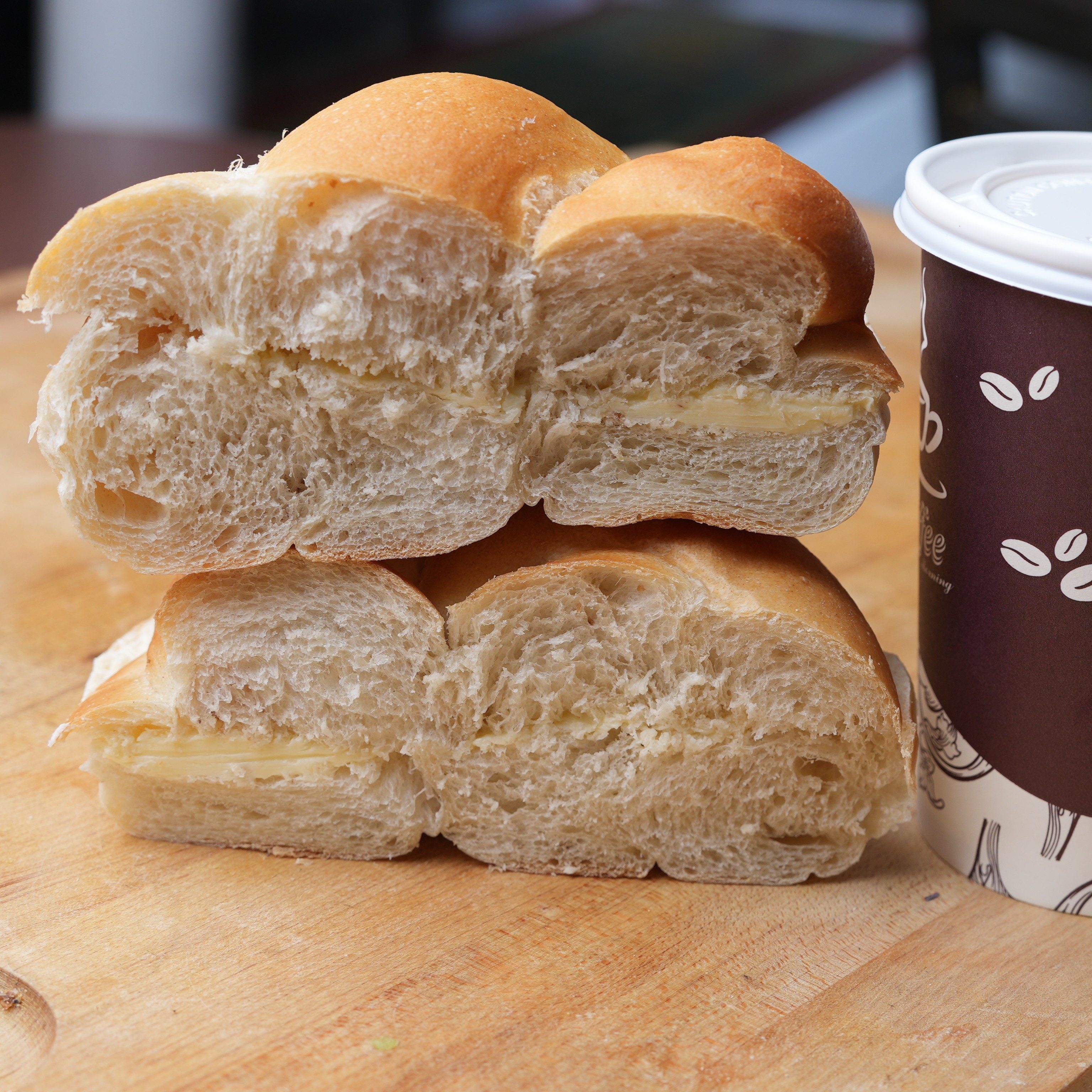Buttered Roll & Coffee.