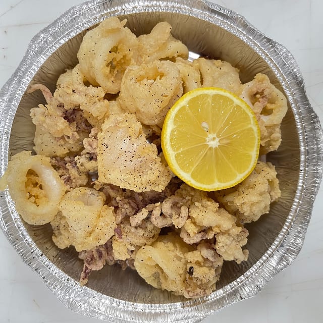 Fried Calamari or Fried Clam Strips.