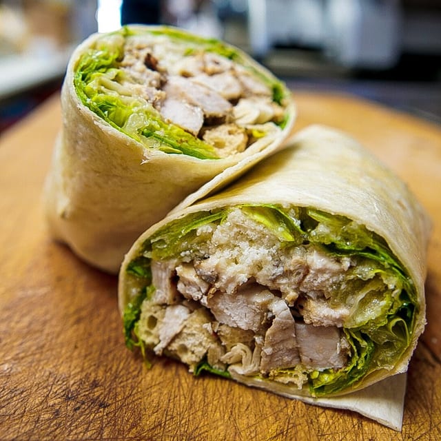 Grilled Chicken Caesar Wrap.