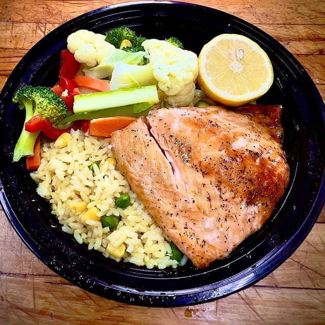 Salmon Steak.