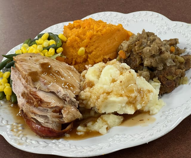 Fresh Carved Turkey.