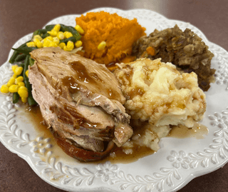 Fresh Turkey, Stuffing, Mashed Potatoes, Gravy & Cranberry Sauce