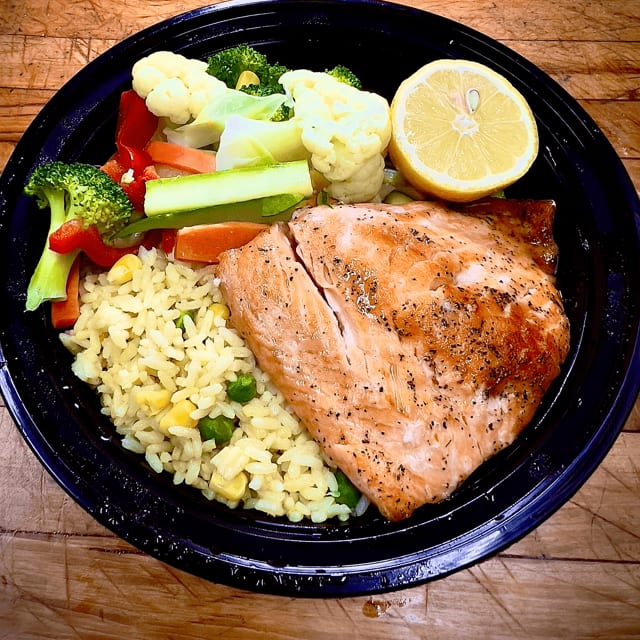 Salmon Steak.